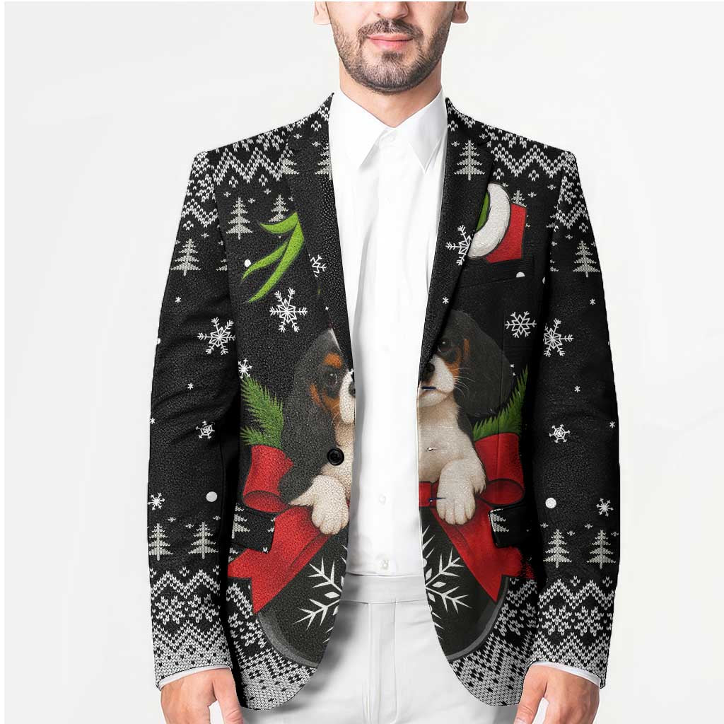 Cavalier King Charles Spaniel Xmas Ball Christmas Blazer Xmas Holiday Patterns - Wonder Print Shop