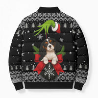 Cavalier King Charles Spaniel Xmas Ball Christmas Bomber Puffer Jacket Xmas Holiday Patterns - Wonder Print Shop