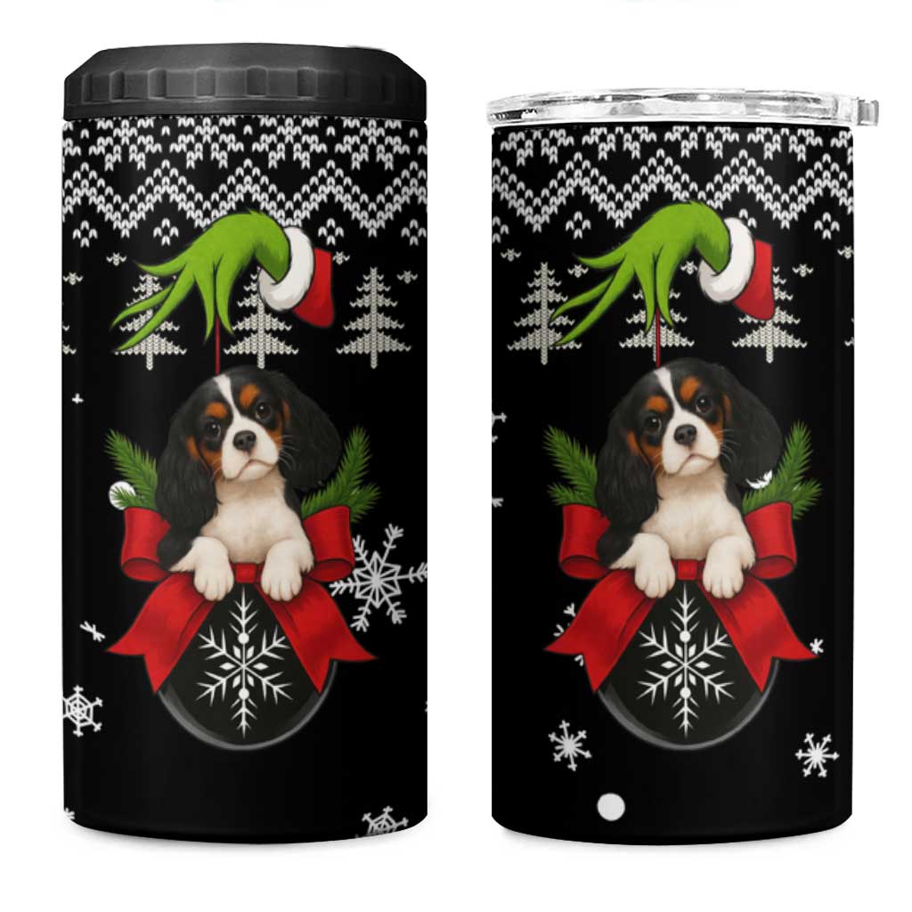 Cavalier King Charles Spaniel Xmas Ball Christmas 4 in 1 Can Cooler Tumbler Xmas Holiday Patterns - Wonder Print Shop