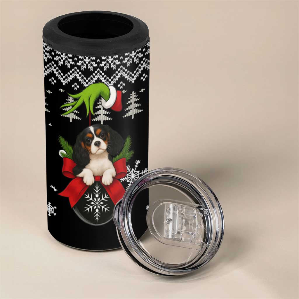 Cavalier King Charles Spaniel Xmas Ball Christmas 4 in 1 Can Cooler Tumbler Xmas Holiday Patterns - Wonder Print Shop