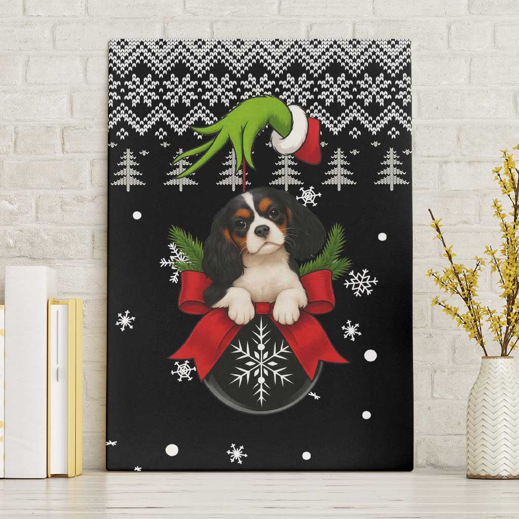 Cavalier King Charles Spaniel Xmas Ball Christmas Canvas Wall Art Xmas Holiday Patterns - Wonder Print Shop
