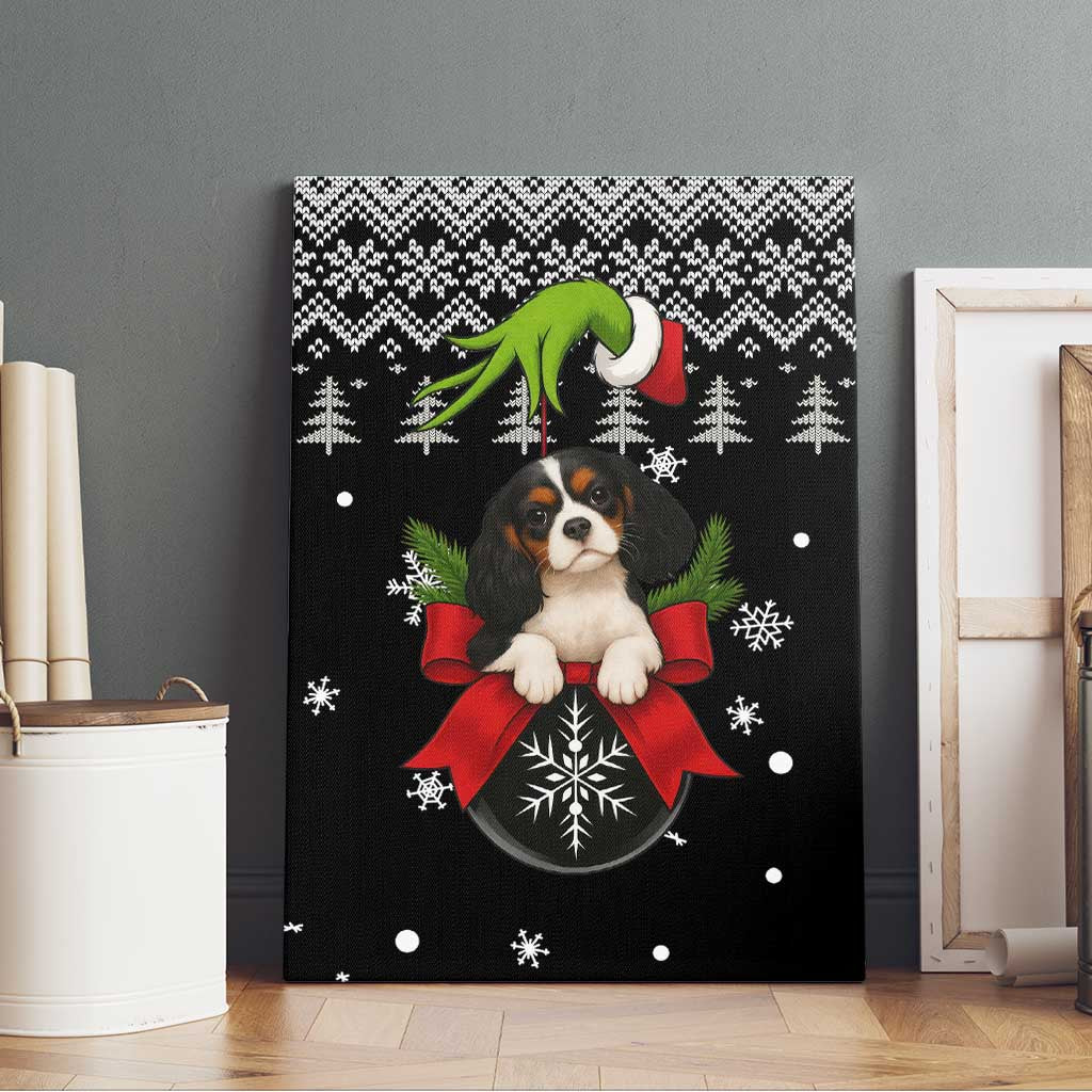 Cavalier King Charles Spaniel Xmas Ball Christmas Canvas Wall Art Xmas Holiday Patterns - Wonder Print Shop
