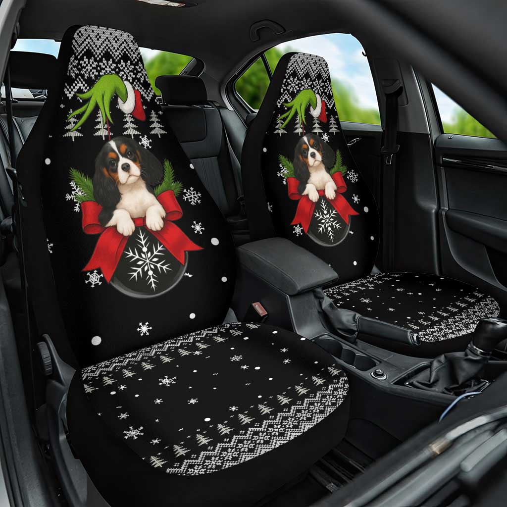 Cavalier King Charles Spaniel Xmas Ball Christmas Car Seat Cover Xmas Holiday Patterns - Wonder Print Shop