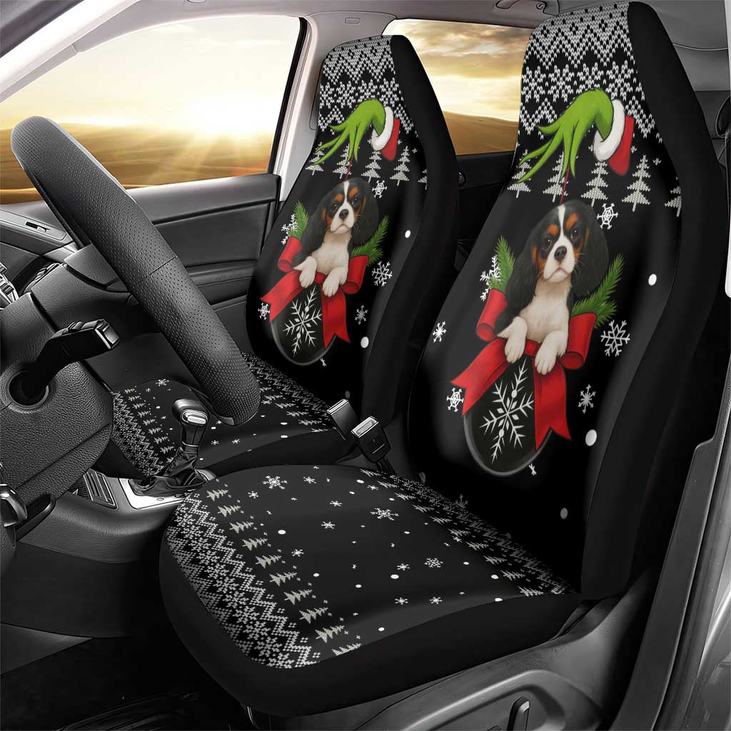 Cavalier King Charles Spaniel Xmas Ball Christmas Car Seat Cover Xmas Holiday Patterns - Wonder Print Shop
