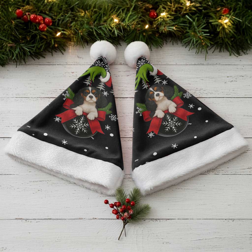 Cavalier King Charles Spaniel Xmas Ball Christmas Santa Hat Xmas Holiday Patterns - Wonder Print Shop