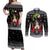Cavalier King Charles Spaniel Xmas Ball Christmas Couples Matching Off Shoulder Maxi Dress and Long Sleeve Button Shirt Xmas Holiday Patterns - Wonder Print Shop