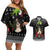 Cavalier King Charles Spaniel Xmas Ball Christmas Couples Matching Off Shoulder Short Dress and Hawaiian Shirt Xmas Holiday Patterns - Wonder Print Shop