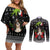 Cavalier King Charles Spaniel Xmas Ball Christmas Couples Matching Off Shoulder Short Dress and Long Sleeve Button Shirt Xmas Holiday Patterns - Wonder Print Shop