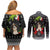 Cavalier King Charles Spaniel Xmas Ball Christmas Couples Matching Off Shoulder Short Dress and Long Sleeve Button Shirt Xmas Holiday Patterns - Wonder Print Shop