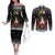 Cavalier King Charles Spaniel Xmas Ball Christmas Couples Matching Off The Shoulder Long Sleeve Dress and Long Sleeve Button Shirt Xmas Holiday Patterns - Wonder Print Shop