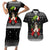 Cavalier King Charles Spaniel Xmas Ball Christmas Couples Matching Short Sleeve Bodycon Dress and Hawaiian Shirt Xmas Holiday Patterns - Wonder Print Shop