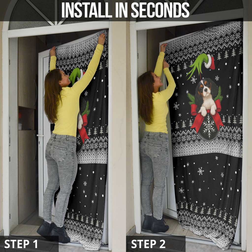 Cavalier King Charles Spaniel Xmas Ball Christmas Door Cover Xmas Holiday Patterns - Wonder Print Shop