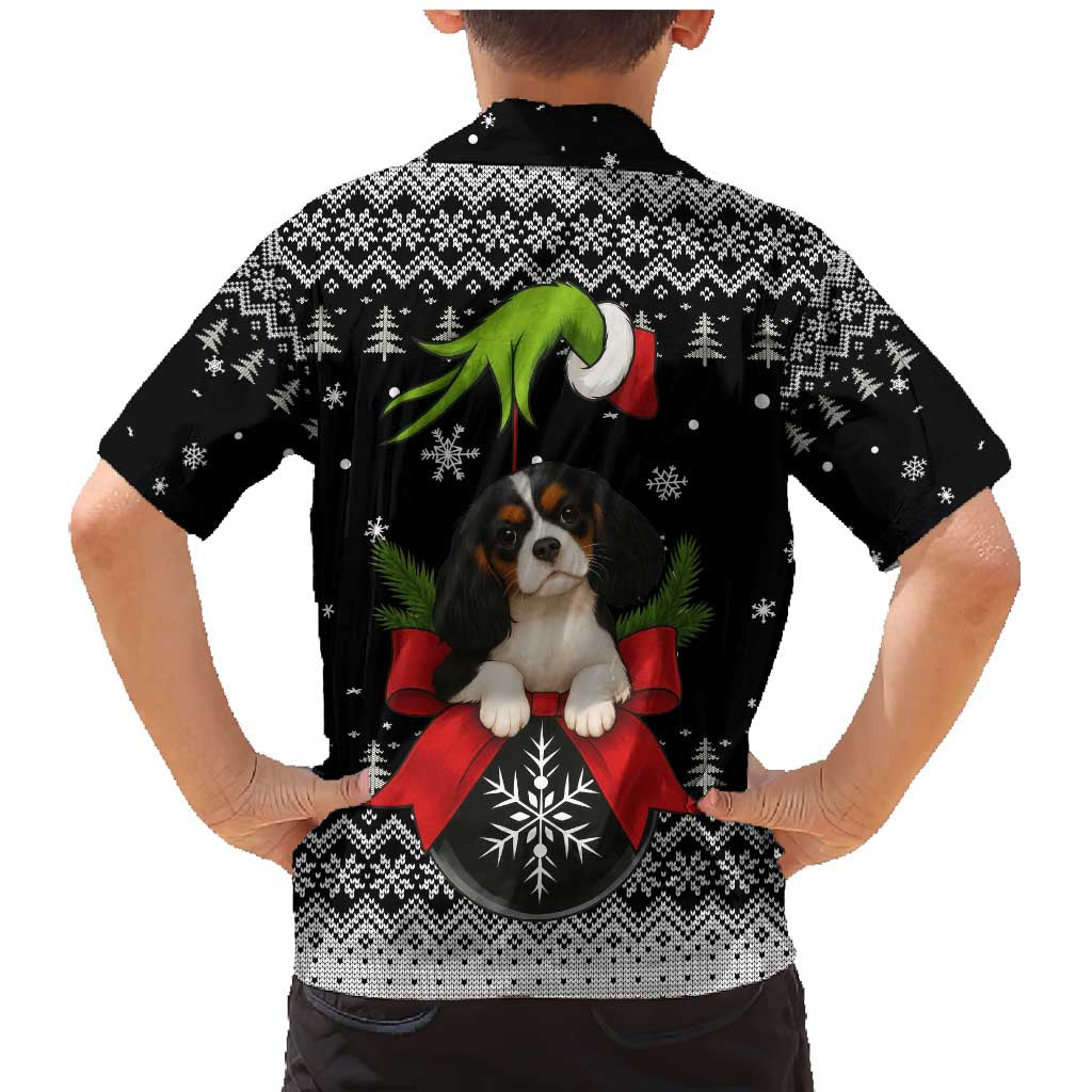 Cavalier King Charles Spaniel Xmas Ball Christmas Family Matching Mermaid Dress and Hawaiian Shirt Xmas Holiday Patterns - Wonder Print Shop