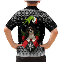 Cavalier King Charles Spaniel Xmas Ball Christmas Family Matching Mermaid Dress and Hawaiian Shirt Xmas Holiday Patterns - Wonder Print Shop