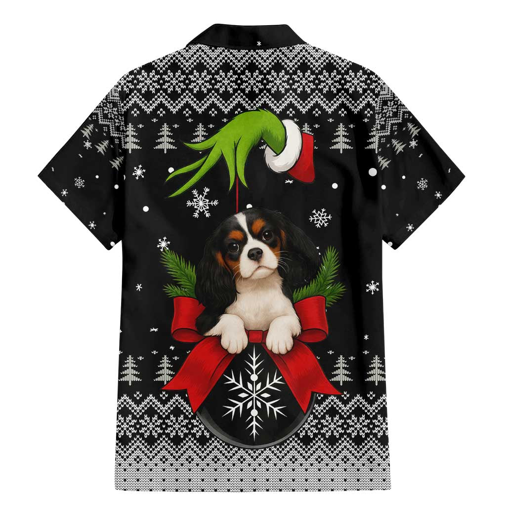 Cavalier King Charles Spaniel Xmas Ball Christmas Family Matching Mermaid Dress and Hawaiian Shirt Xmas Holiday Patterns - Wonder Print Shop