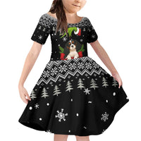 Cavalier King Charles Spaniel Xmas Ball Christmas Family Matching Off Shoulder Short Dress and Hawaiian Shirt Xmas Holiday Patterns - Wonder Print Shop