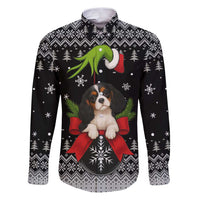 Cavalier King Charles Spaniel Xmas Ball Christmas Family Matching Puletasi and Hawaiian Shirt Xmas Holiday Patterns - Wonder Print Shop