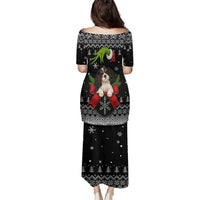Cavalier King Charles Spaniel Xmas Ball Christmas Family Matching Puletasi and Hawaiian Shirt Xmas Holiday Patterns - Wonder Print Shop