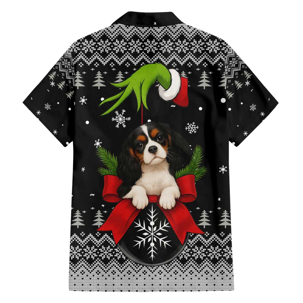 Cavalier King Charles Spaniel Xmas Ball Christmas Family Matching Summer Maxi Dress and Hawaiian Shirt Xmas Holiday Patterns - Wonder Print Shop