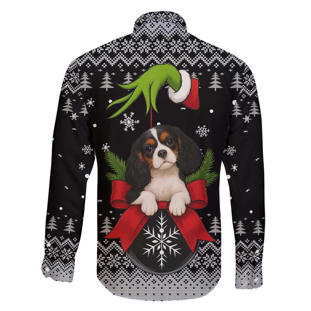 Cavalier King Charles Spaniel Xmas Ball Christmas Family Matching Summer Maxi Dress and Hawaiian Shirt Xmas Holiday Patterns - Wonder Print Shop