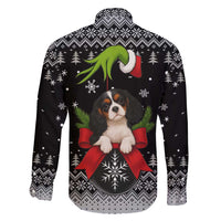 Cavalier King Charles Spaniel Xmas Ball Christmas Family Matching Summer Maxi Dress and Hawaiian Shirt Xmas Holiday Patterns - Wonder Print Shop