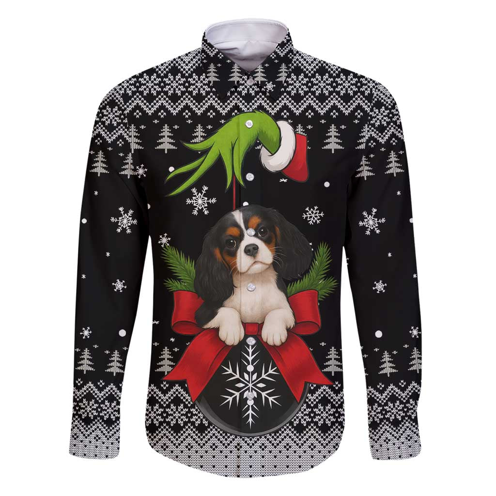 Cavalier King Charles Spaniel Xmas Ball Christmas Family Matching Tank Maxi Dress and Hawaiian Shirt Xmas Holiday Patterns - Wonder Print Shop