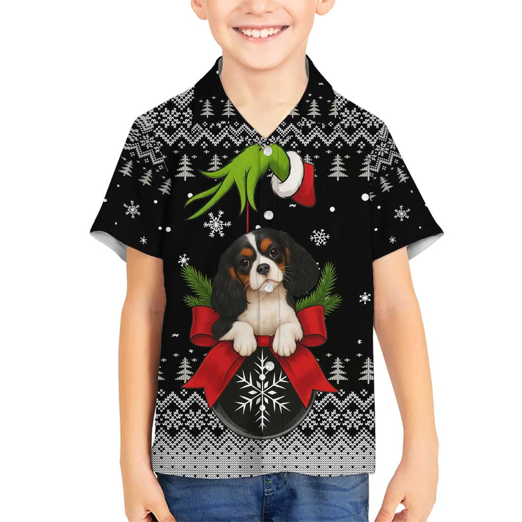 Cavalier King Charles Spaniel Xmas Ball Christmas Family Matching Tank Maxi Dress and Hawaiian Shirt Xmas Holiday Patterns - Wonder Print Shop