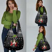 Cavalier King Charles Spaniel Xmas Ball Christmas Grocery Bag Xmas Holiday Patterns - Wonder Print Shop