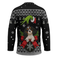 Cavalier King Charles Spaniel Xmas Ball Christmas Hockey Jersey Xmas Holiday Patterns - Wonder Print Shop