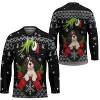 Cavalier King Charles Spaniel Xmas Ball Christmas Hockey Jersey Xmas Holiday Patterns - Wonder Print Shop