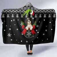 Cavalier King Charles Spaniel Xmas Ball Christmas Hooded Blanket Xmas Holiday Patterns - Wonder Print Shop