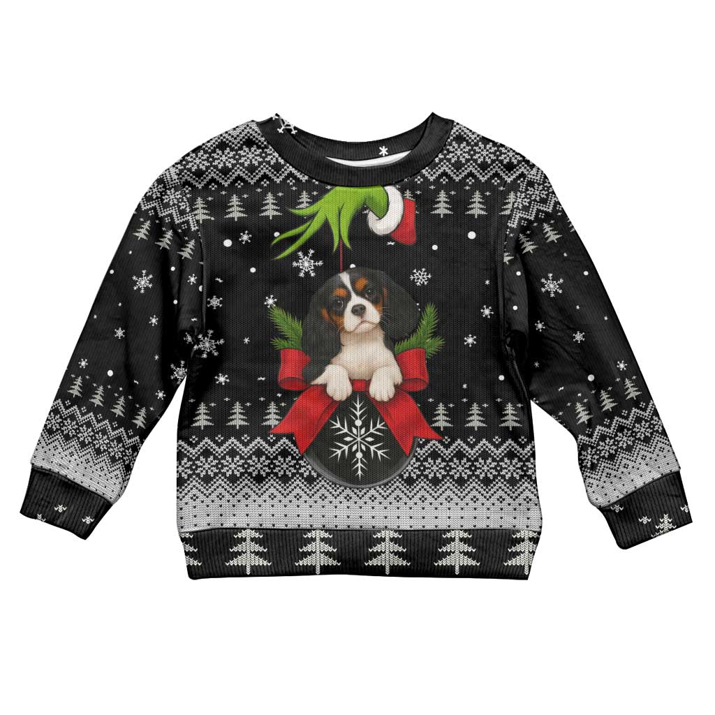 Cavalier King Charles Spaniel Xmas Ball Christmas Kid Ugly Christmas Sweater Xmas Holiday Patterns - Wonder Print Shop