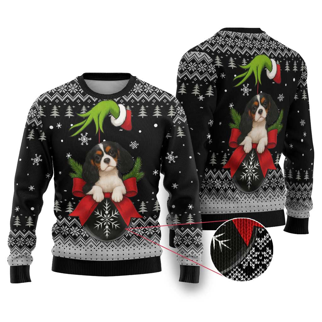 Cavalier King Charles Spaniel Xmas Ball Christmas Ugly Christmas Sweater Xmas Holiday Patterns TS04