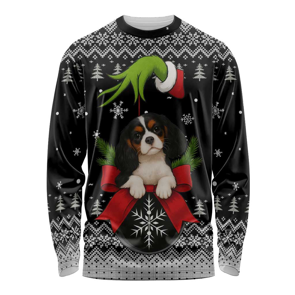 Cavalier King Charles Spaniel Xmas Ball Christmas Long Sleeve Shirt Xmas Holiday Patterns - Wonder Print Shop