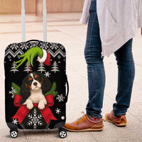 Cavalier King Charles Spaniel Xmas Ball Christmas Luggage Cover Xmas Holiday Patterns - Wonder Print Shop