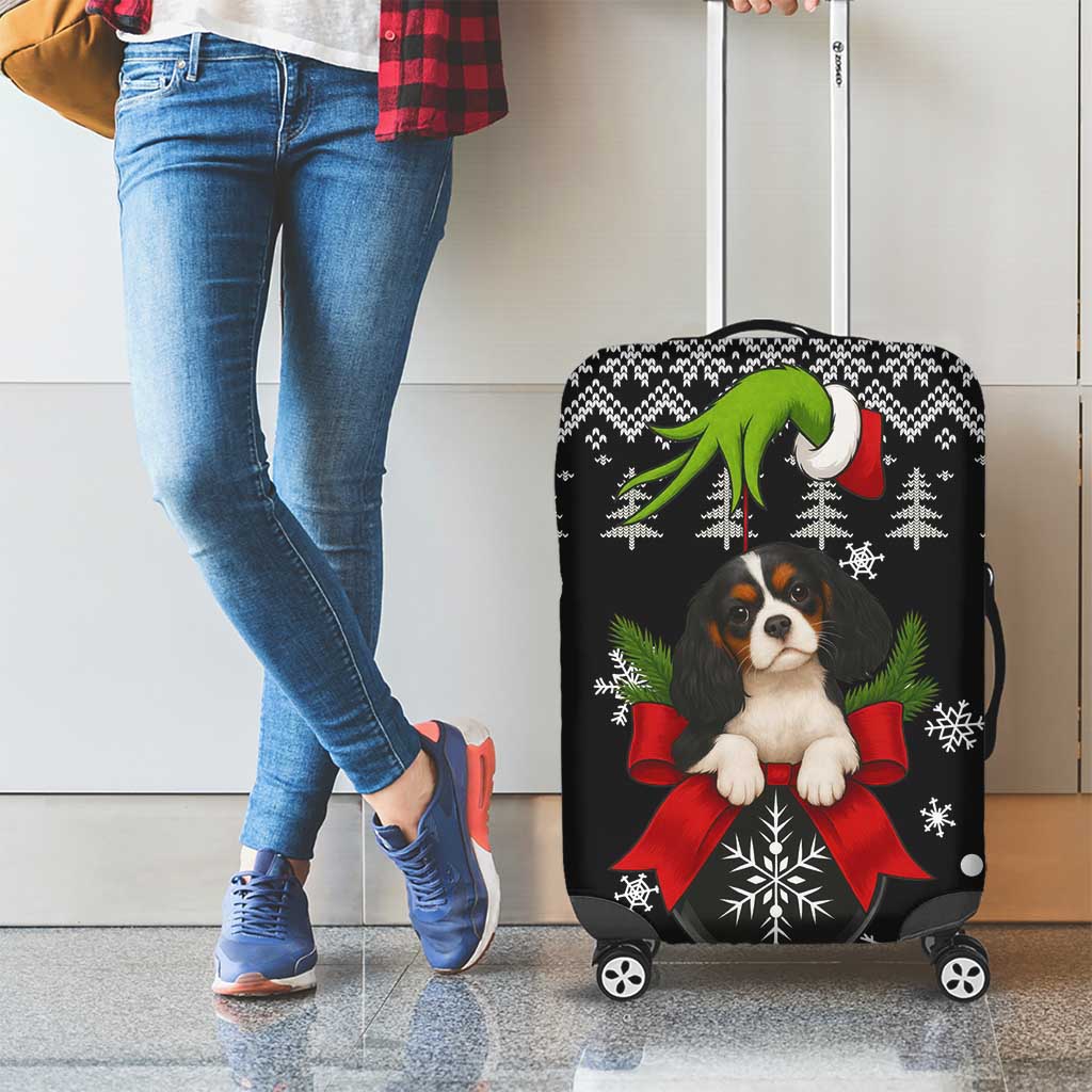 Cavalier King Charles Spaniel Xmas Ball Christmas Luggage Cover Xmas Holiday Patterns - Wonder Print Shop
