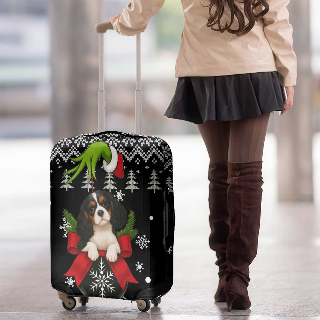 Cavalier King Charles Spaniel Xmas Ball Christmas Luggage Cover Xmas Holiday Patterns - Wonder Print Shop