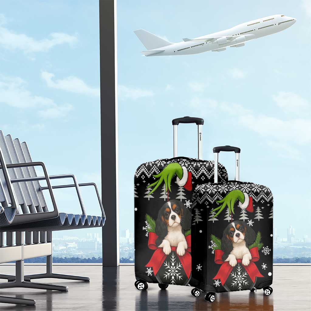Cavalier King Charles Spaniel Xmas Ball Christmas Luggage Cover Xmas Holiday Patterns - Wonder Print Shop
