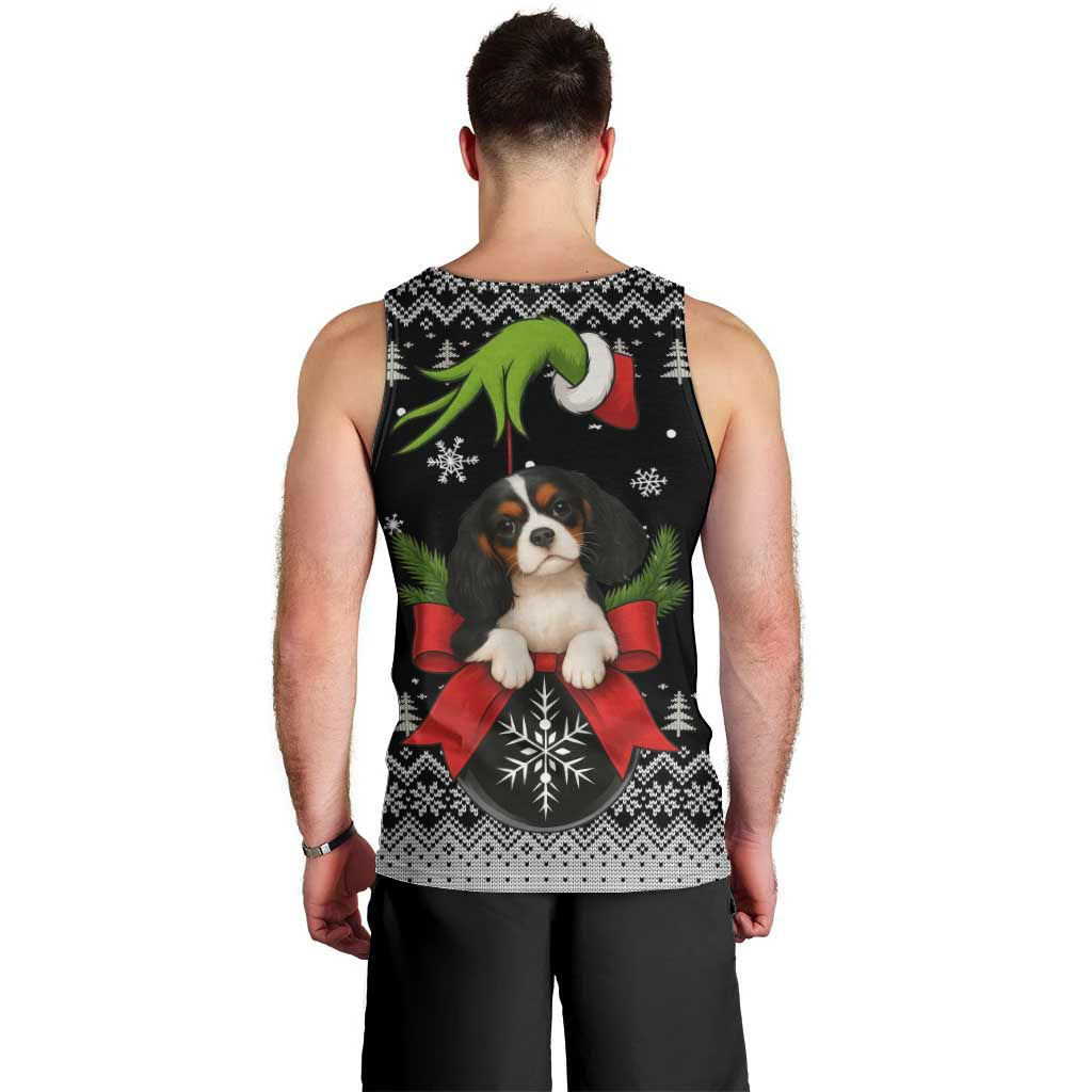 Cavalier King Charles Spaniel Xmas Ball Christmas Men Tank Top Xmas Holiday Patterns - Wonder Print Shop