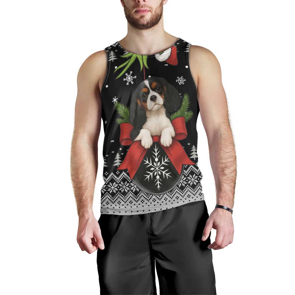 Cavalier King Charles Spaniel Xmas Ball Christmas Men Tank Top Xmas Holiday Patterns - Wonder Print Shop