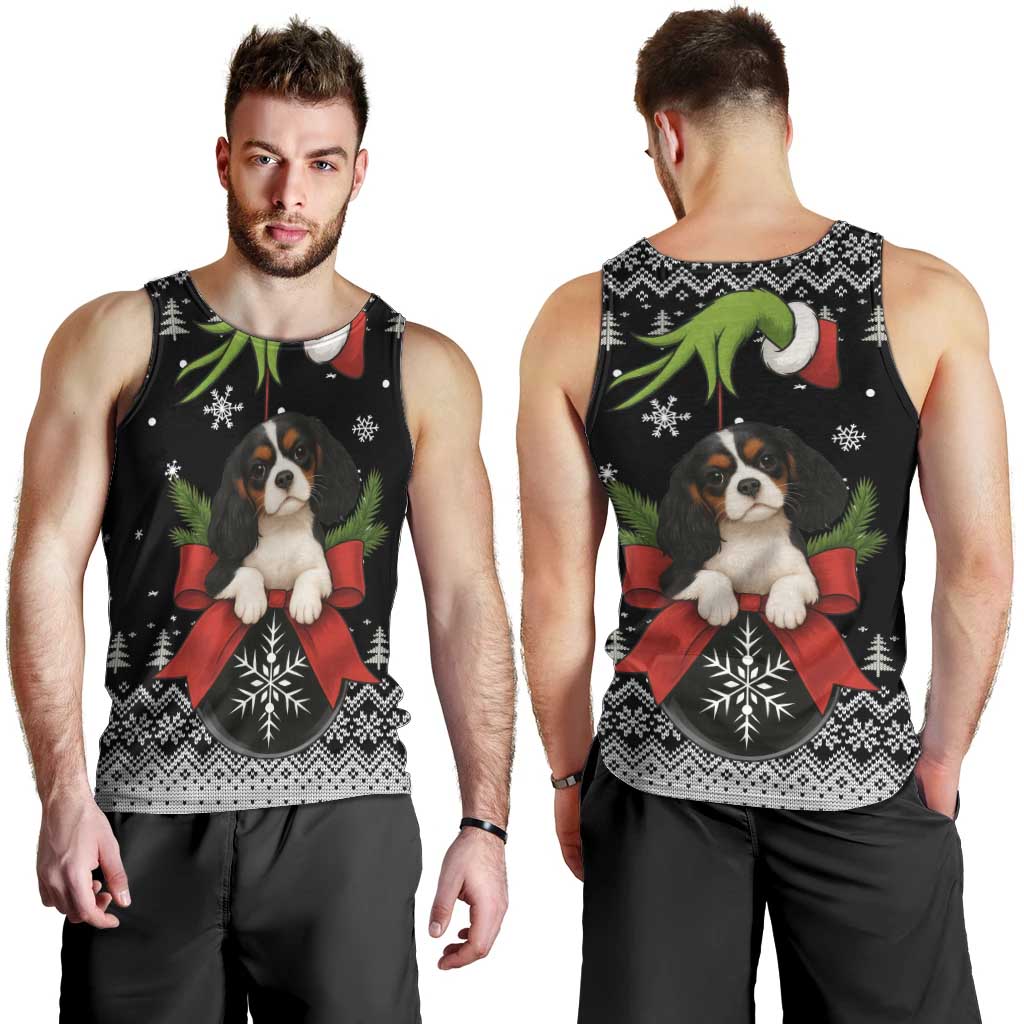 Cavalier King Charles Spaniel Xmas Ball Christmas Men Tank Top Xmas Holiday Patterns - Wonder Print Shop