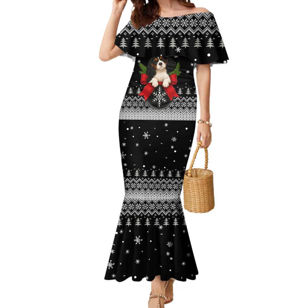 Cavalier King Charles Spaniel Xmas Ball Christmas Mermaid Dress Xmas Holiday Patterns - Wonder Print Shop
