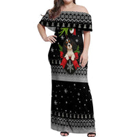 Cavalier King Charles Spaniel Xmas Ball Christmas Off Shoulder Maxi Dress Xmas Holiday Patterns - Wonder Print Shop