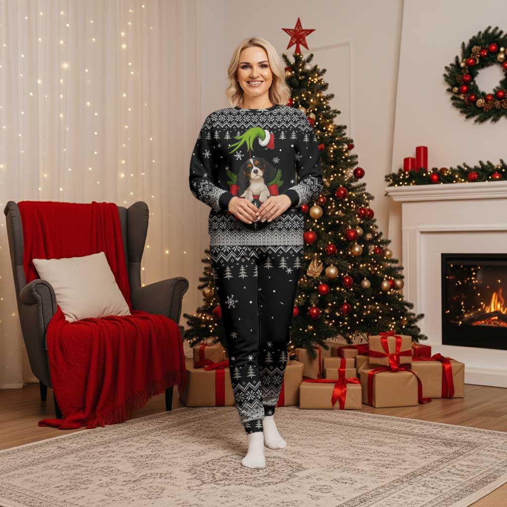 Cavalier King Charles Spaniel Xmas Ball Christmas Pajama Set Xmas Holiday Patterns - Wonder Print Shop