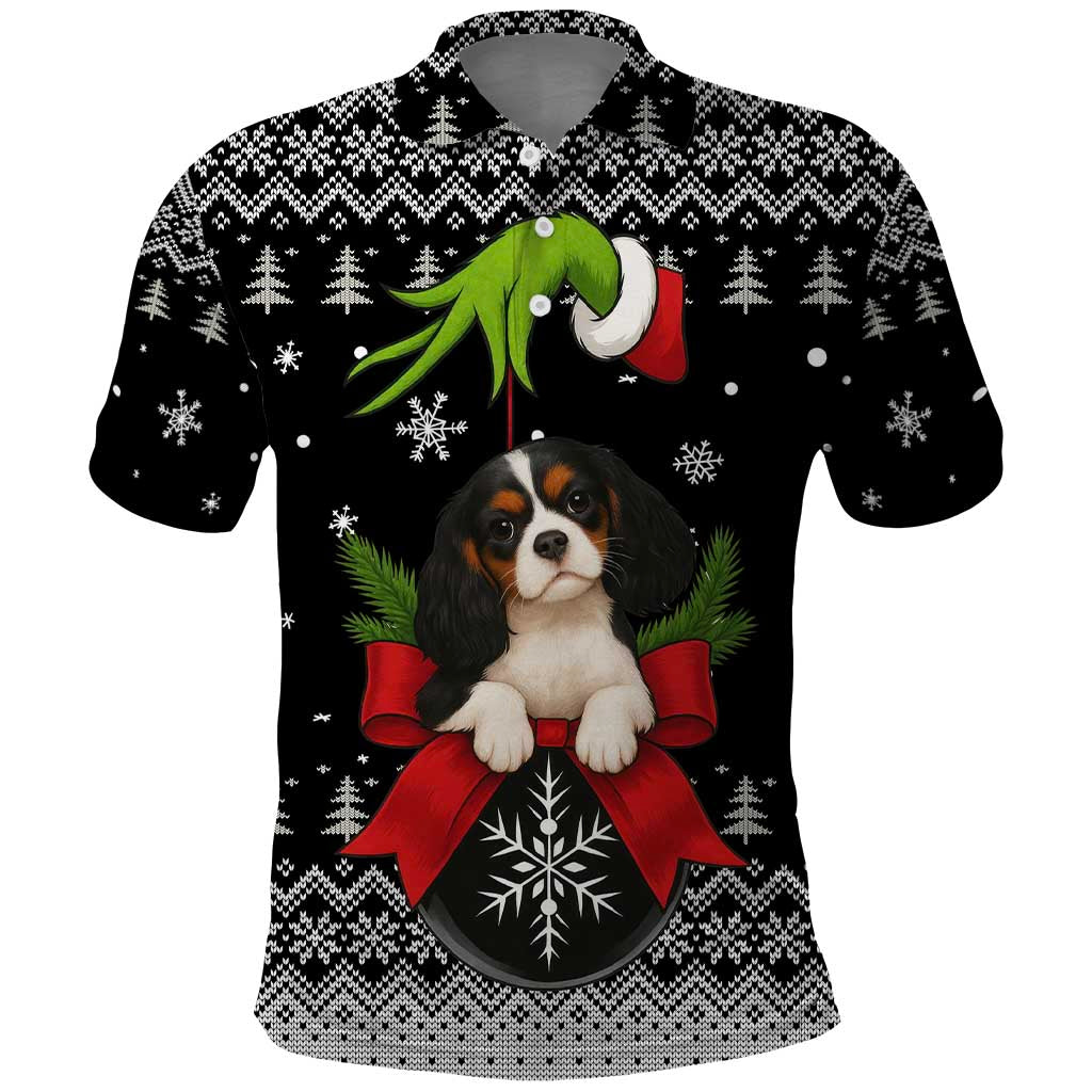 Cavalier King Charles Spaniel Xmas Ball Christmas Polo Shirt Xmas Holiday Patterns - Wonder Print Shop