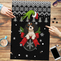 Cavalier King Charles Spaniel Xmas Ball Christmas Puzzle Xmas Holiday Patterns - Wonder Print Shop