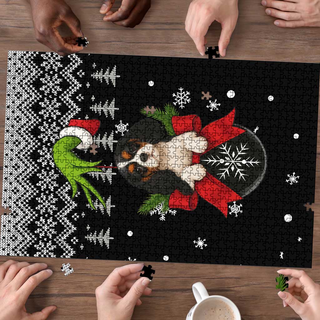 Cavalier King Charles Spaniel Xmas Ball Christmas Puzzle Xmas Holiday Patterns - Wonder Print Shop