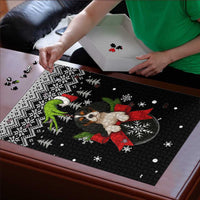 Cavalier King Charles Spaniel Xmas Ball Christmas Puzzle Xmas Holiday Patterns - Wonder Print Shop