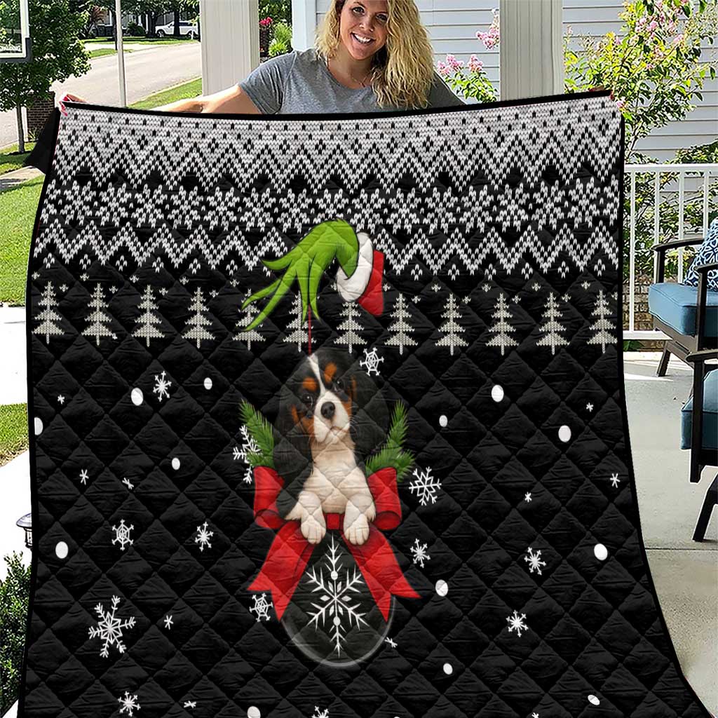 Cavalier King Charles Spaniel Xmas Ball Christmas Quilt Xmas Holiday Patterns - Wonder Print Shop