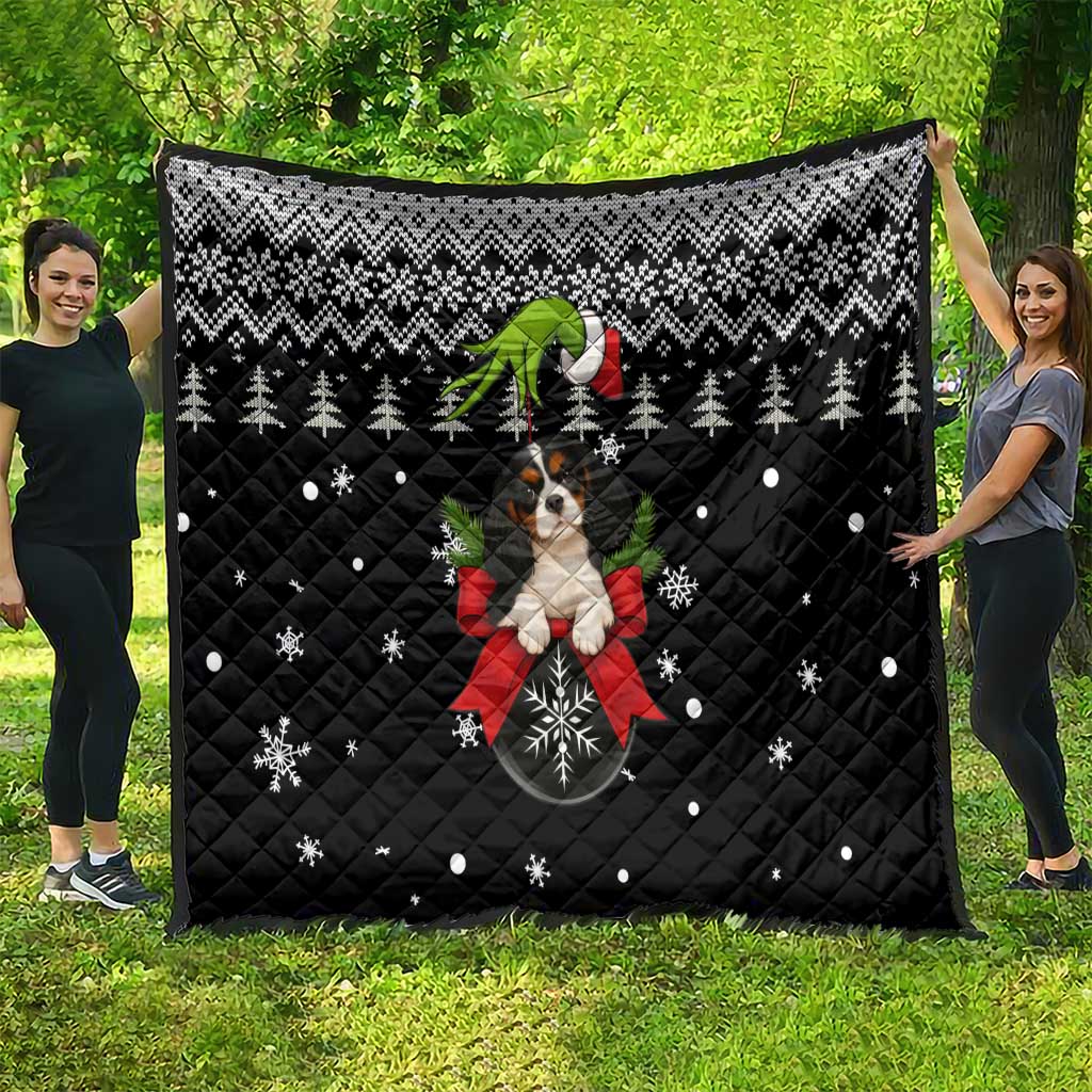 Cavalier King Charles Spaniel Xmas Ball Christmas Quilt Xmas Holiday Patterns - Wonder Print Shop